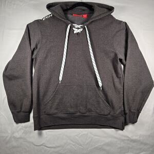 CCM Laced Hoodie Sweatshirt Unisex Large Gray Pullover Normcore Staple Autumn